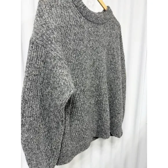 Everlane Grey Alpaca Wool Blend Sweater Medium M New Luxury Minimalist Knit - Picture 9 of 10